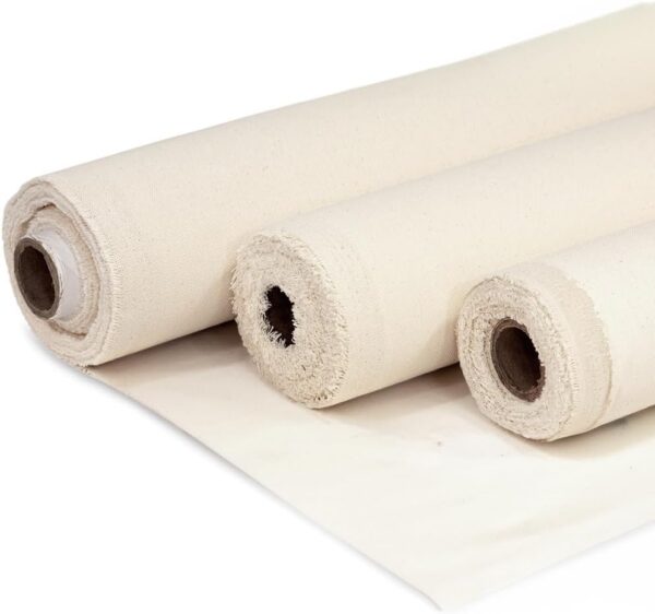 Cotton Duck Canvas Fabric – Heavy 10oz, 62" Wide, Natural (1 Yard)