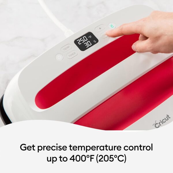 Heat Press (12"x10") – Raspberry, for T-Shirts, Bags & More with Auto-Off & Safety Base - Image 3