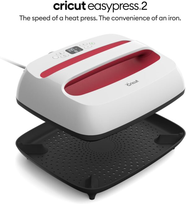 Heat Press (12"x10") – Raspberry, for T-Shirts, Bags & More with Auto-Off & Safety Base - Image 4
