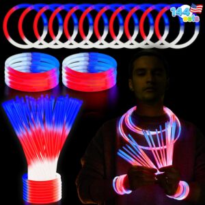 4th of July Glow Sticks – Red White Blue Bracelets & Necklaces