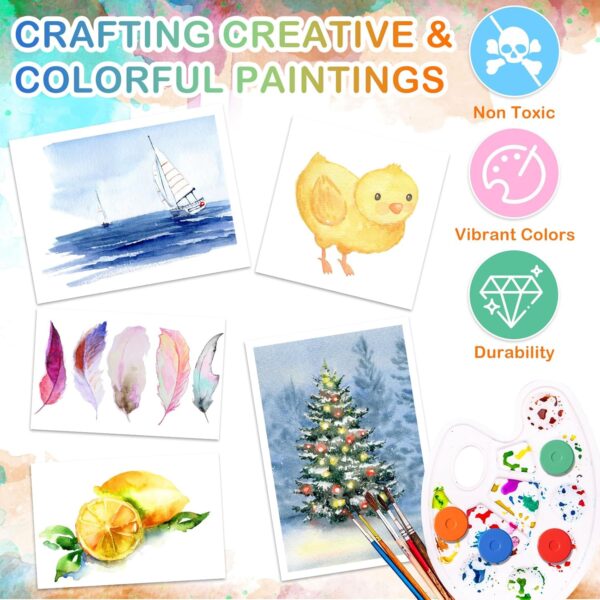 15-Color Tempera Paint Set – Washable Cakes for Art & Crafts - Image 3