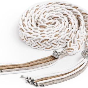 Handfasting Wedding Cord – Soft Cotton Beige with Metal Tips