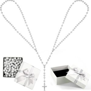 Catholic Wedding Lasso Rosary – Pearl Unity Cord for Ceremony & Bridal Gift