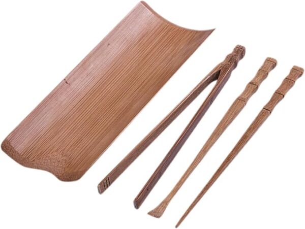 Bamboo Tea Utensil Set – Spoon & Clip for Kungfu Tea Ceremony