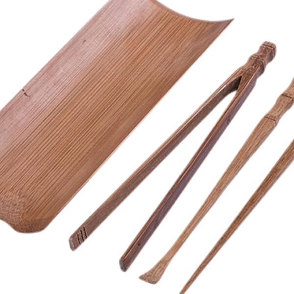 Bamboo Tea Utensil Set – Spoon & Clip for Kungfu Tea Ceremony - Image 2