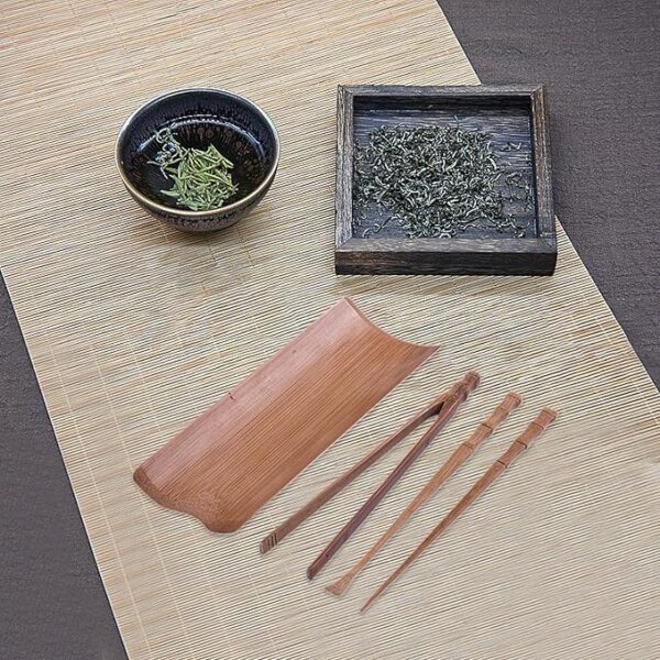 Bamboo Tea Utensil Set – Spoon & Clip for Kungfu Tea Ceremony - Image 4