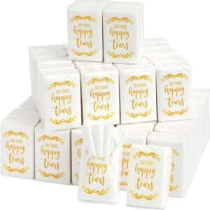 60-Pack Wedding Facial Tissues – Pocket-Size Souvenirs for Guest Welcome Bags & Party Favors