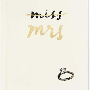 Kate Spade New York, Women's Bridal Journal, 8.25" x 5.25" Bound Notebook With 200 Lined Pages, Miss to Mrs.