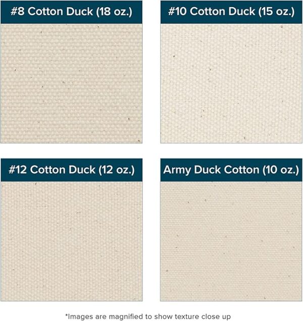Unprimed Cotton Duck Canvas Roll – 12oz, 54" x 30 Yards, Uniform Texture for Artists - Image 2