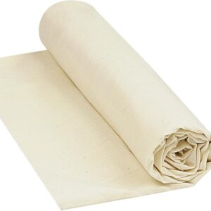 Lightweight 100% Cotton Muslin Fabric – 63" Wide, 2/5/10 Yards Unbleached for Sewing & Apparel