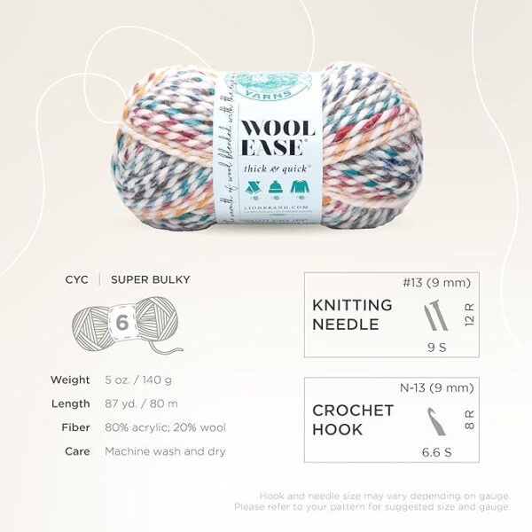 Wool-Ease Thick & Quick Yarn – Soft Bulky Skein, Hudson Bay - Image 4