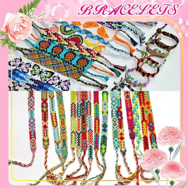 150-Color Rainbow Embroidery Floss Skeins – Cross Stitch & Bracelet Yarn Craft Set - Image 3