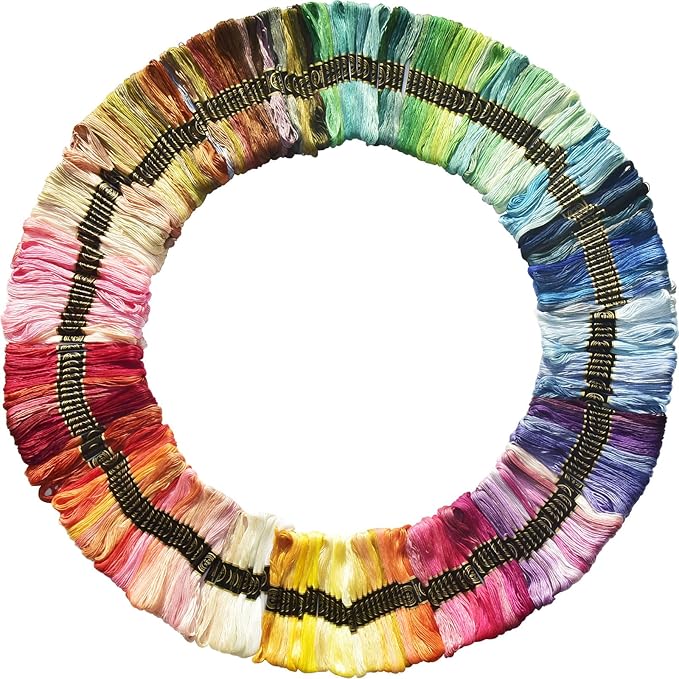 50-Skein Rainbow Embroidery Floss Pack – Cross Stitch & Friendship Bracelet Threads