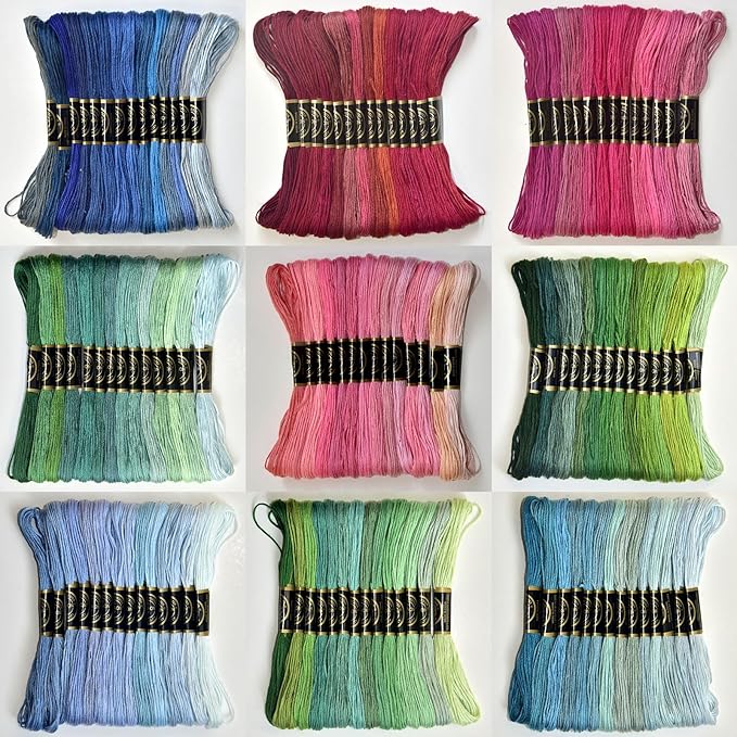 50-Skein Rainbow Embroidery Floss Pack – Cross Stitch & Friendship Bracelet Threads - Image 3