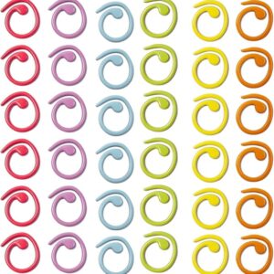 30pcs Helical Metal Stitch Markers – Multicolor Crochet & Knitting Rings