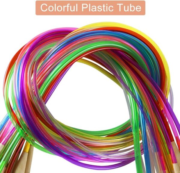18 Pairs Bamboo Circular Knitting Needles – 2mm-10mm with Colorful Tubes, 31.5" Length - Image 2
