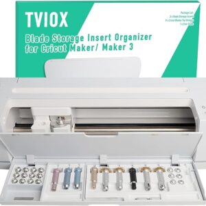 Blade Storage Insert for Cricut Maker 3 & Maker – Blades Tray & Accessories Organizer, White