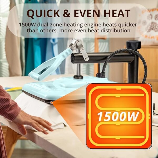 15x15 Swing Away Heat Press – Fast, Even Heating for T-Shirts, HTV & Sublimation (Blue) - Image 2