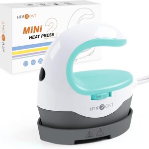Mini Heat Press – Portable Iron Press Machine for T-Shirts & Hats (Mint)