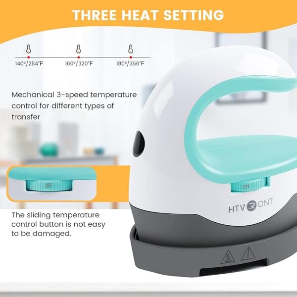 Mini Heat Press – Portable Iron Press Machine for T-Shirts & Hats (Mint) - Image 2