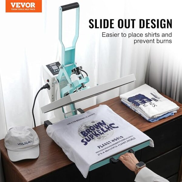15x15 Heat Press – High Pressure, Fast & Even Heating for T-Shirts & Sublimation (Green) - Image 3