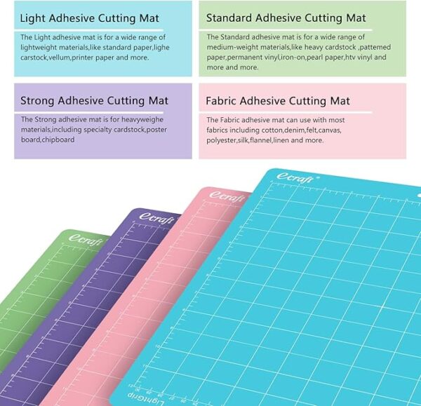 12"x12" Cutting Mat Variety Pack – 3pcs (Strong, Standard, Light Grip) for Cricut Crafts & Sewing - Image 4