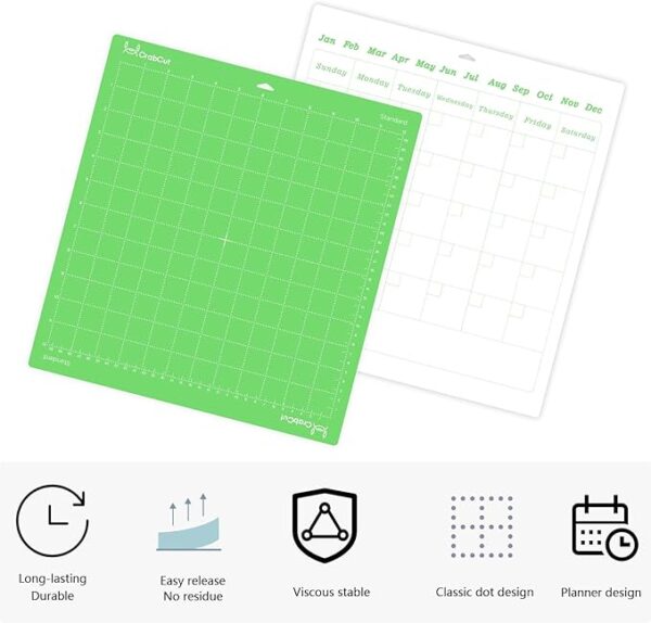 10-Pack 12x12 Green StandardGrip Cutting Mats for Cricut Maker & Explore Series – Durable Vinyl & HTV Replacement - Image 4