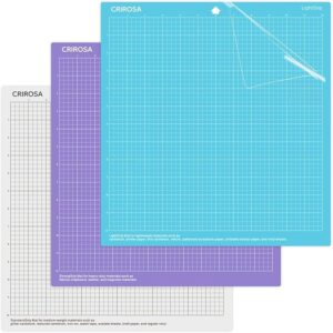 12x12 Cutting Mat 3-Pack for Silhouette Cameo 4/3/2/1 – Standard, Light & Strong Grip