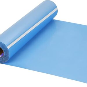 Iron-On Vinyl Roll – 12"x12ft Sky Blue, Easy Cut & Weed for T-Shirts