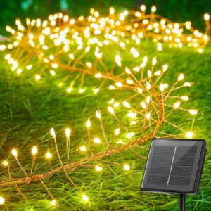 9.8Ft 120 LED Outdoor Waterproof String Lights – Warm White, 8 Modes