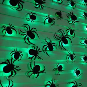 36 LED 3D Spider Wall Stickers – Halloween Removable Decor