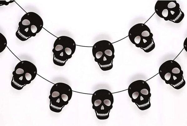 36 PCS Black Skull Garland – Party & Birthday Decorations