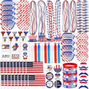 150PCS 4th of July Kids Patriotic Accessories – Party Favors & Classroom Prizes