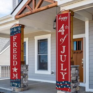 4th of July Patriotic Decorations – Flags, Banners & Porch Signs for Party Supplies