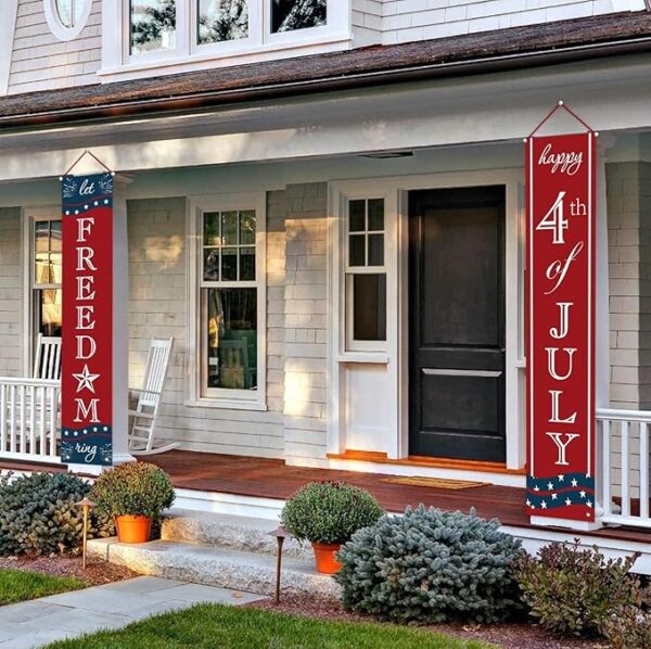4th of July Patriotic Decorations – Flags, Banners & Porch Signs for Party Supplies - Image 4
