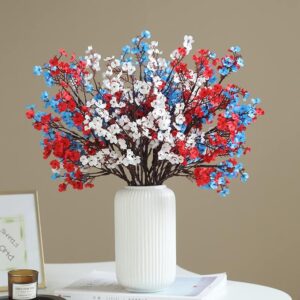 0PCS Patriotic Artificial Baby’s Breath Flowers – 4th of July Table Centerpieces