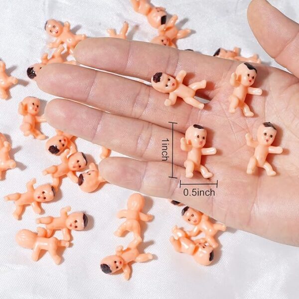 40PCS Mini Plastic Babies – Baby Shower Party Game Supplies - Image 3