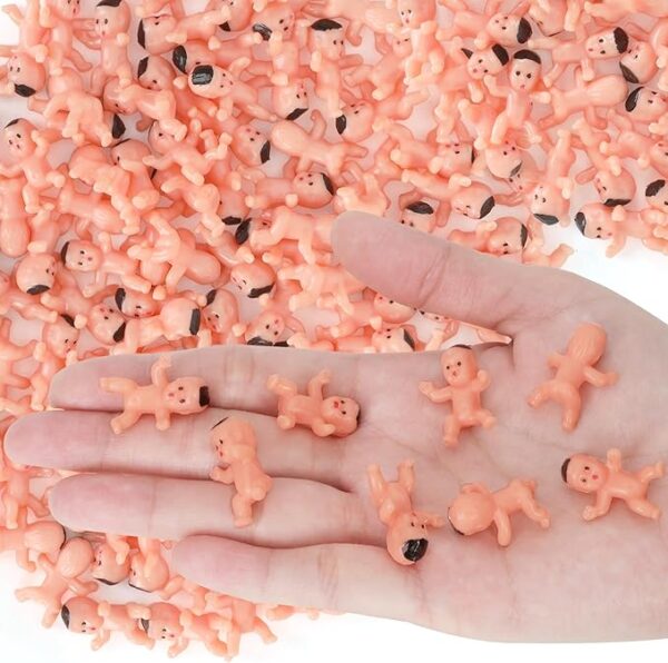 120PCS Mini Plastic Babies – 1" Bulk for Baby Shower Games & King Cake Decorations - Image 3