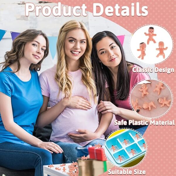 120PCS Mini Plastic Babies – 1" Bulk for Baby Shower Games & King Cake Decorations - Image 4