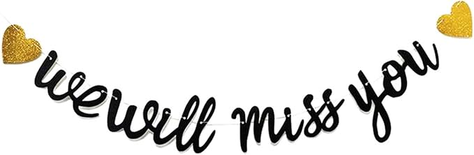 “We Will Miss You” Retirement & Farewell Banner – Going Away Party Decor for Office & College