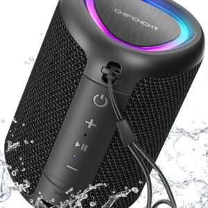 Portable Bluetooth Speaker with Lights – Crystal-Clear Sound, IPX5 Waterproof, Perfect Stocking Stuffer