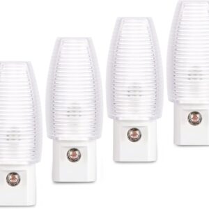 “Plug-In LED Night Light, Warm White, Dusk-to-Dawn Sensor”