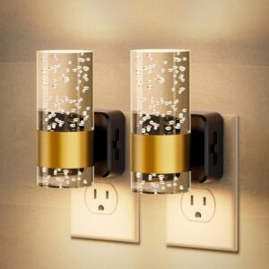 2-Pack Dimmable LED Night Lights, 3000K Warm White, Plug-In