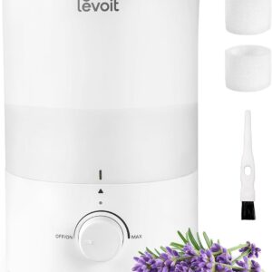 Bedroom Humidifier & Essential Oil Diffuser – 3L Top-Fill Cool Mist, Ultra-Quiet Operation