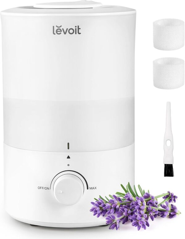 Bedroom Humidifier & Essential Oil Diffuser – 3L Top-Fill Cool Mist, Ultra-Quiet Operation