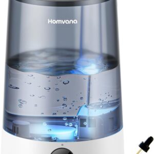 3.6L Bedroom Humidifier – Cool Mist, Top-Fill, 34H Runtime, Ultra-Quiet 23dB