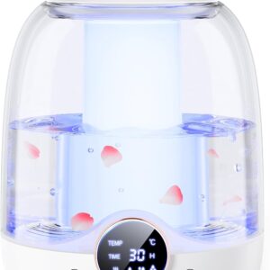 3L Quiet Mist Humidifier for Bedroom – 30H Runtime, Dual Nozzles, LED Lights