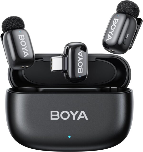 Mini Wireless Lavalier Mic for Android, Tablets & PC – USB-C, Noise-Canceling, 30H Battery
