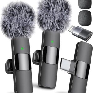 Wireless Lavalier Microphone for iPhone, iPad & Android – Professional Video Recording Mic