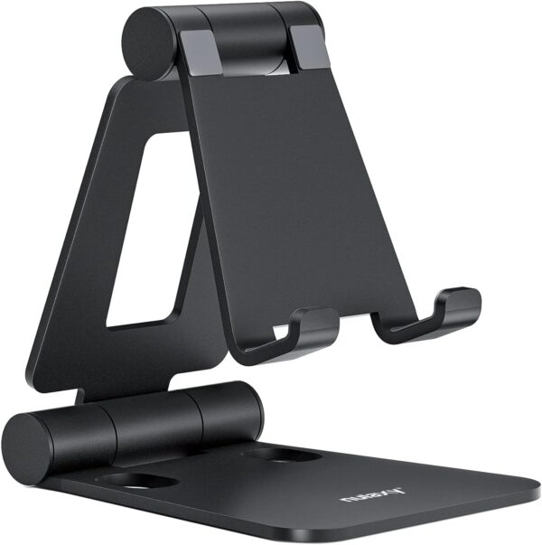 Dual Folding Cell Phone Stand – Fully Adjustable, Foldable Desktop Phone Holder